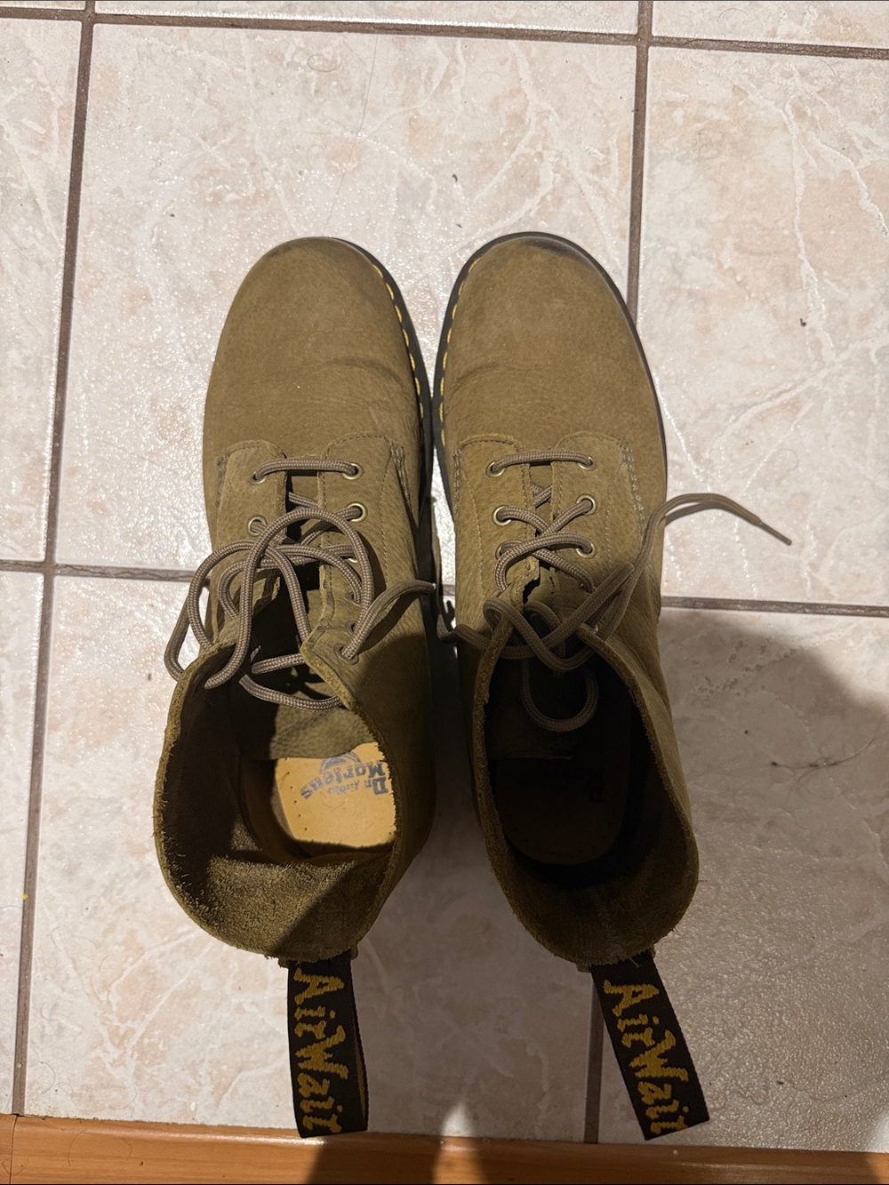 Dr. Martens Olive Green Suede Chukka Boots - Picture 1 of 4